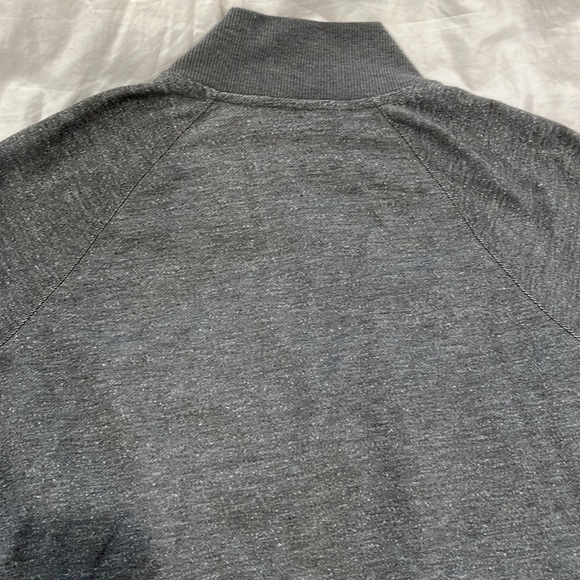 Armani Exchange zipper sweatshirt snap close pockets gray and black size M - Picture 9 of 12